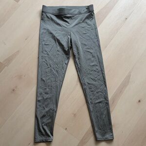 PINK victorias secret silver gray glimmer leggings womens sz large